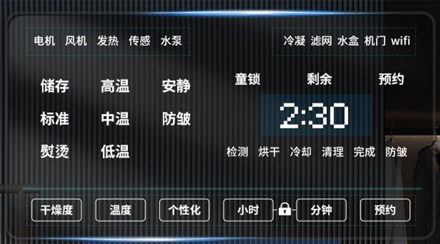 冷凝衣物烘干機擁有獨立大屏，實現(xiàn)智能快速烘干！