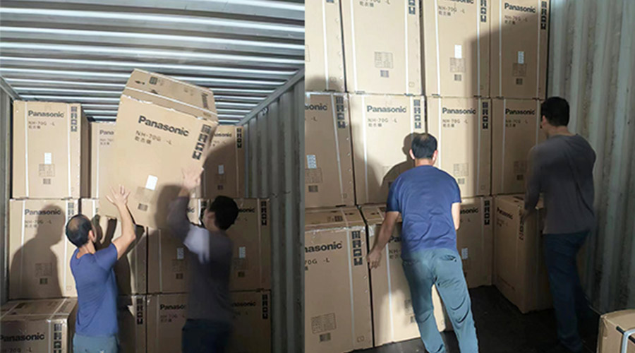 春節(jié)放假沖刺！加速度完成客戶松下衣物烘干機裝柜發(fā)貨